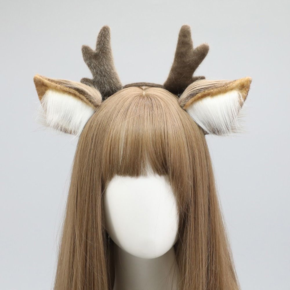 Unisex Deer Ears Reindeer Antl - Reindeer Antlers Headband ulasan dan harga